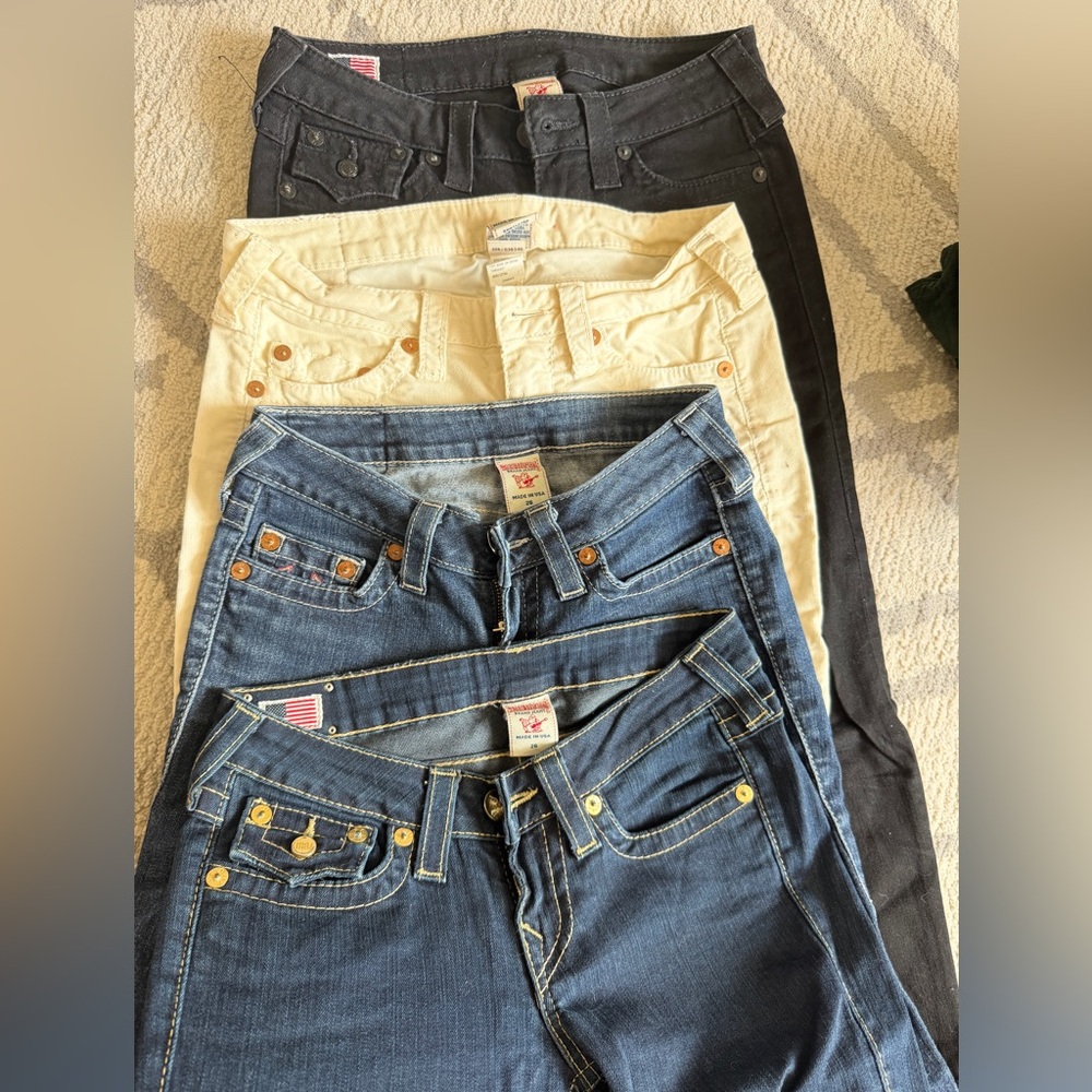 True Religion Jeans - Black, White, Dark Blue, Medium Blue - Picture 2 of 6